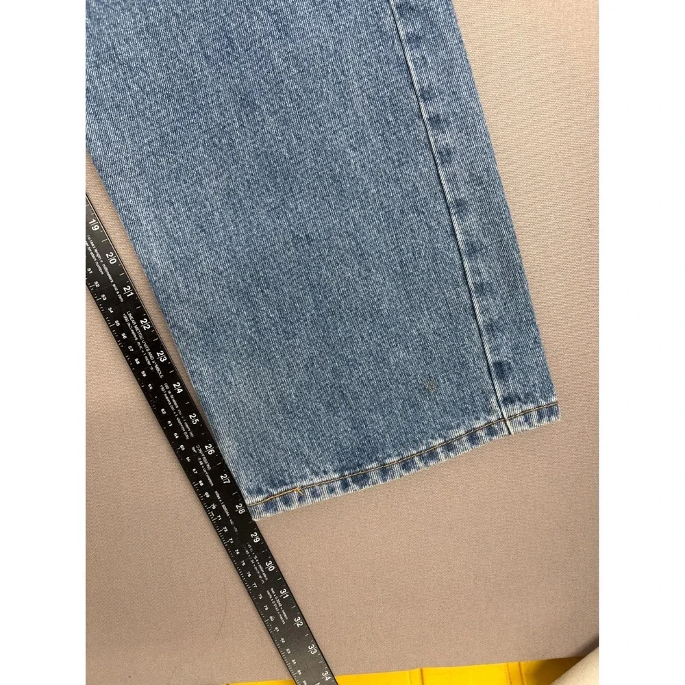 Levis 505 Mens Regular Fit Straight Leg Blue Denim Jeans W42 L30 00505-4891